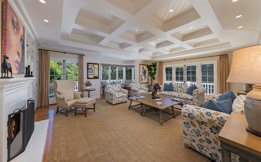 1565 East Valley Road Montecito, CA 93108 - Photo 9 of 31 a living room with furniture couches and a fireplace