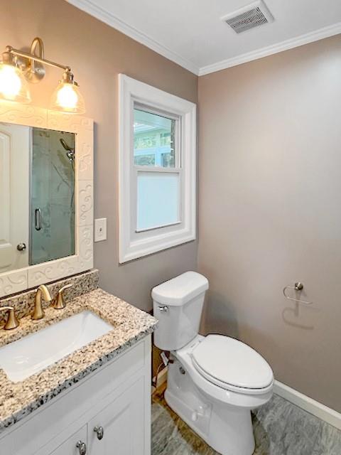 2711 Fairlane Drive Atlanta, GA 30340 - Photo 21 of 31 a bathroom with a granite countertop toilet sink and mirror