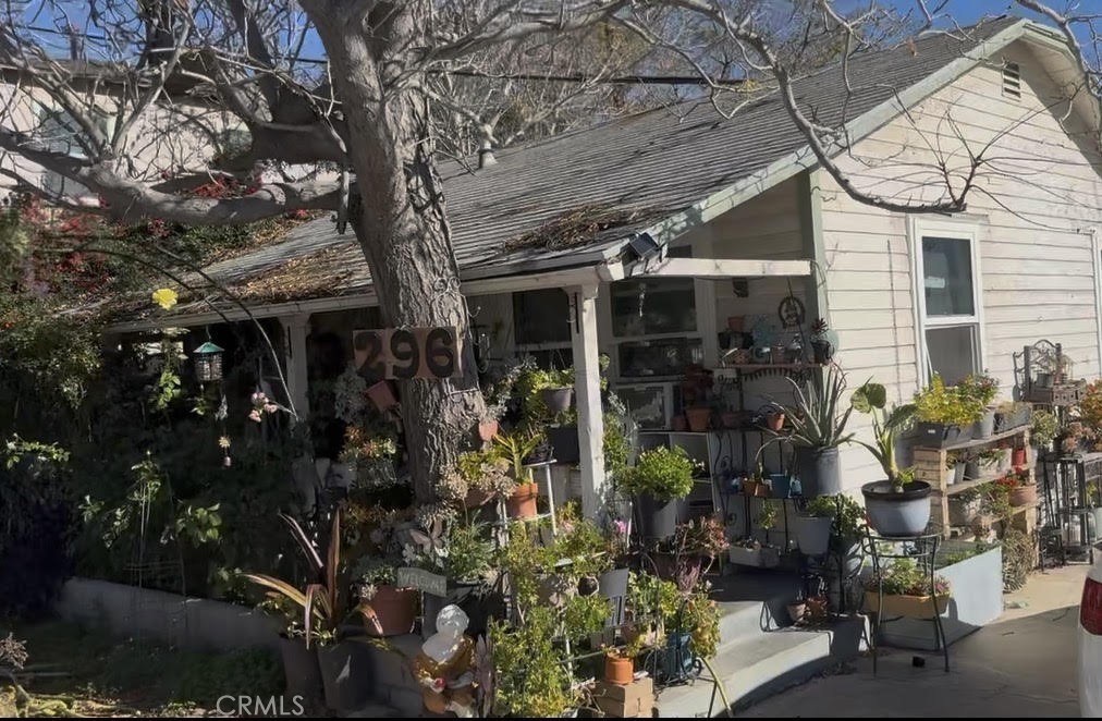 a couple of people sitting in front of retail shop