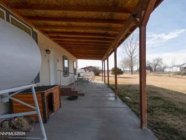 a view of outdoor space with seating area