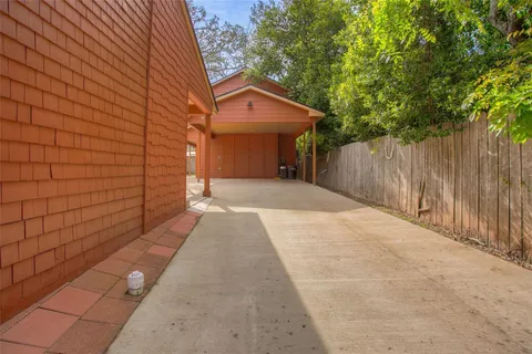 a backyard of a house