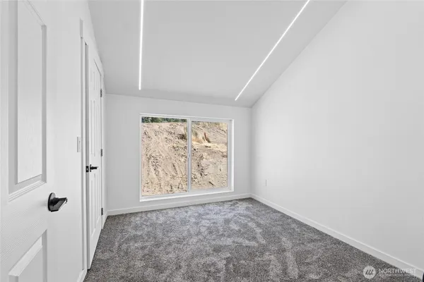 an empty room with a window