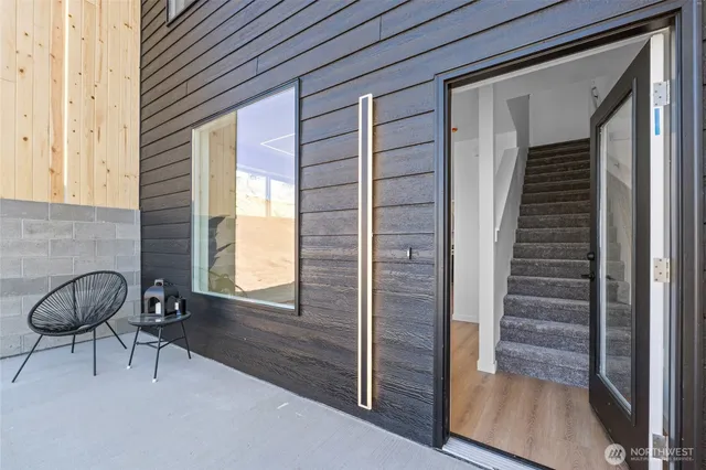 a view of a entryway door of the house