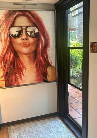 a picture of a bench in a room