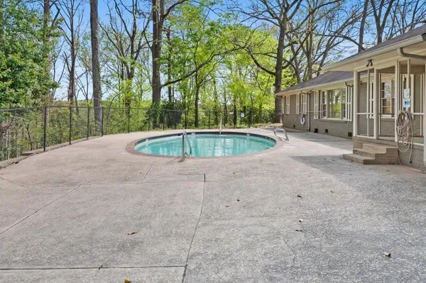 a view of outdoor space yard swimming pool and patio
