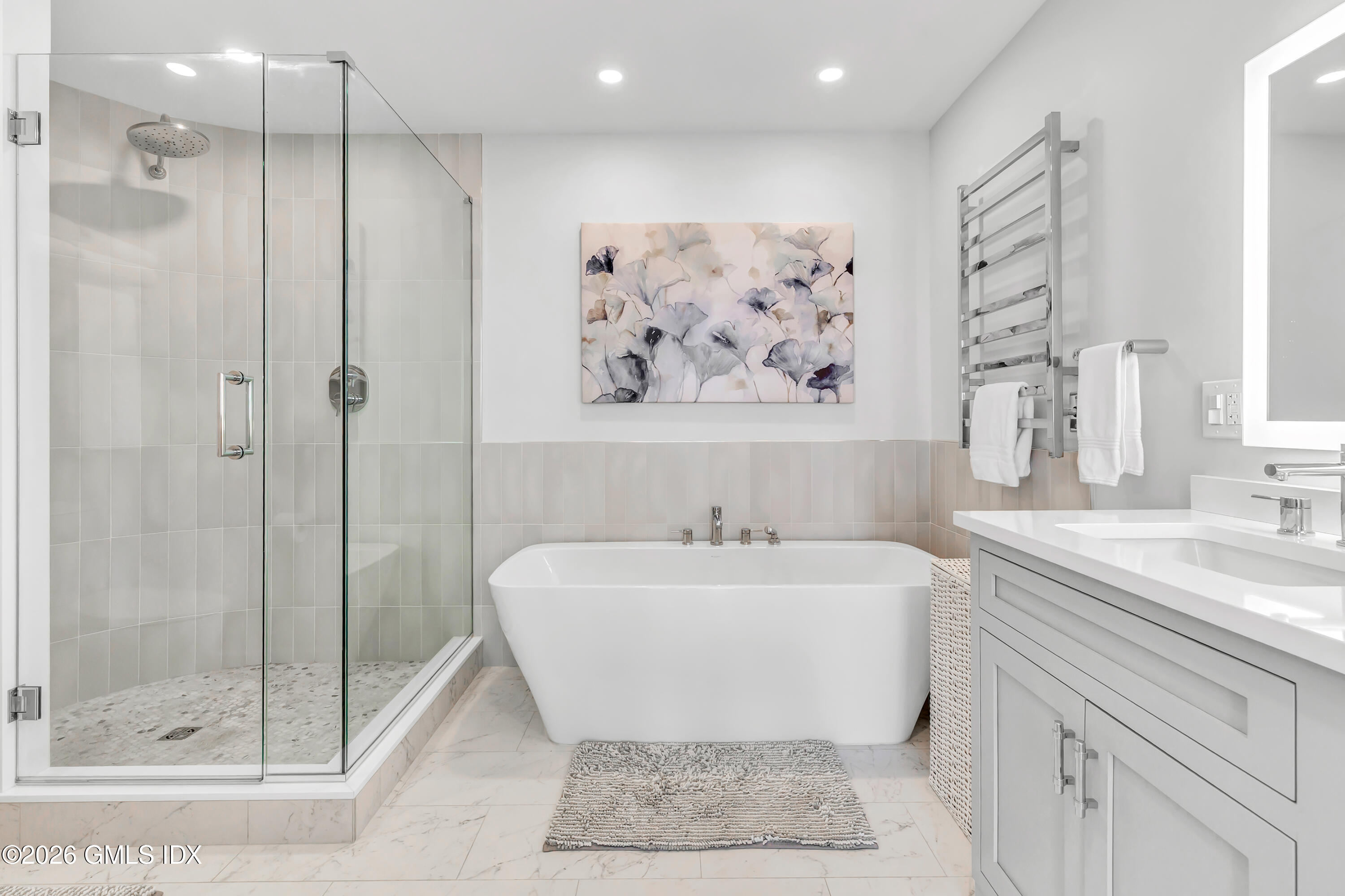 1053 Fairfield Beach Road Fairfield, CT 06824 - Photo 15 of 40 a bathroom with a sink toilet and shower