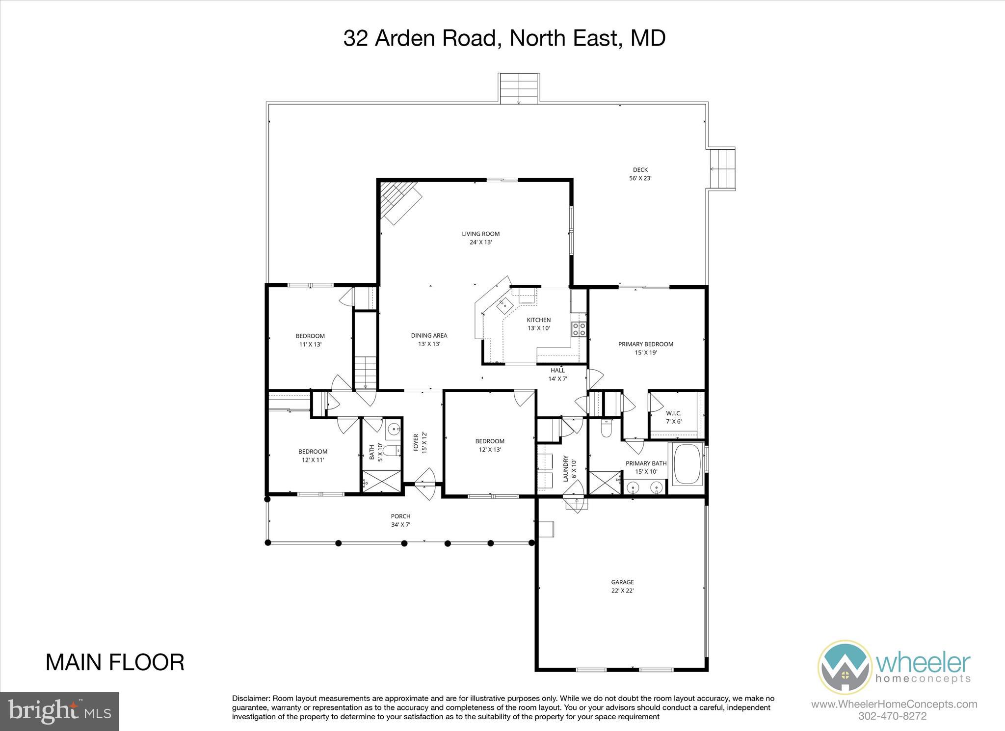 32 Arden Road North East, MD 21901 - Photo 37 of 37 Main Floor Plan