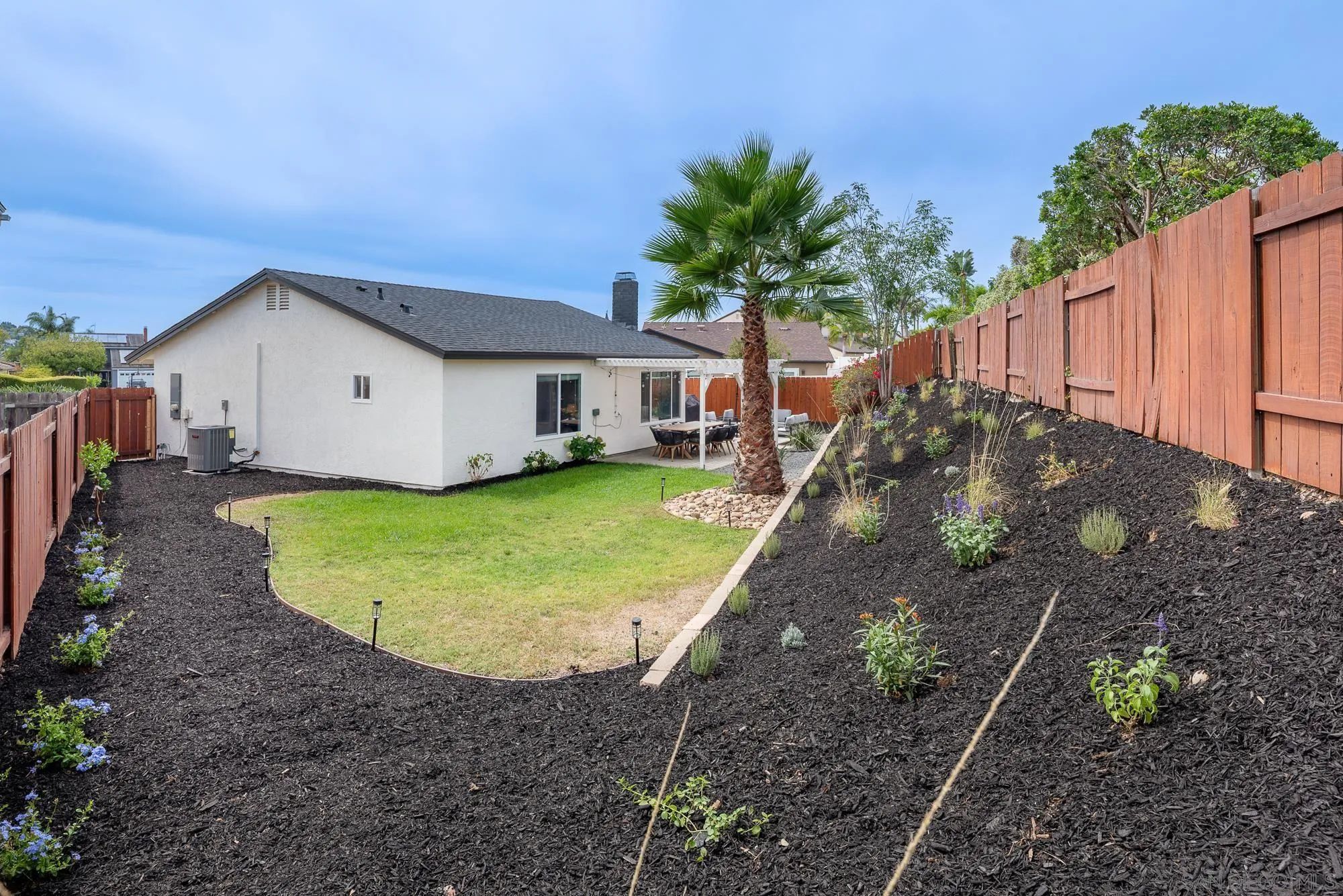 6832 Lazy Clouds San Diego, CA 92120 - Photo 35 of 45 a view of a house with backyard and wooden fence