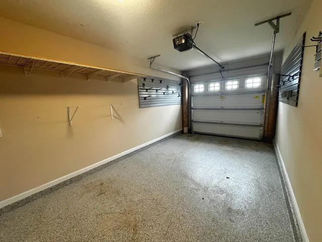 a view of a garage