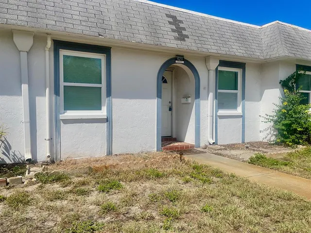 a view of front door of house
