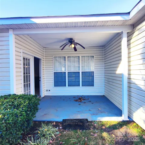 a view of backyard with a potted plant
