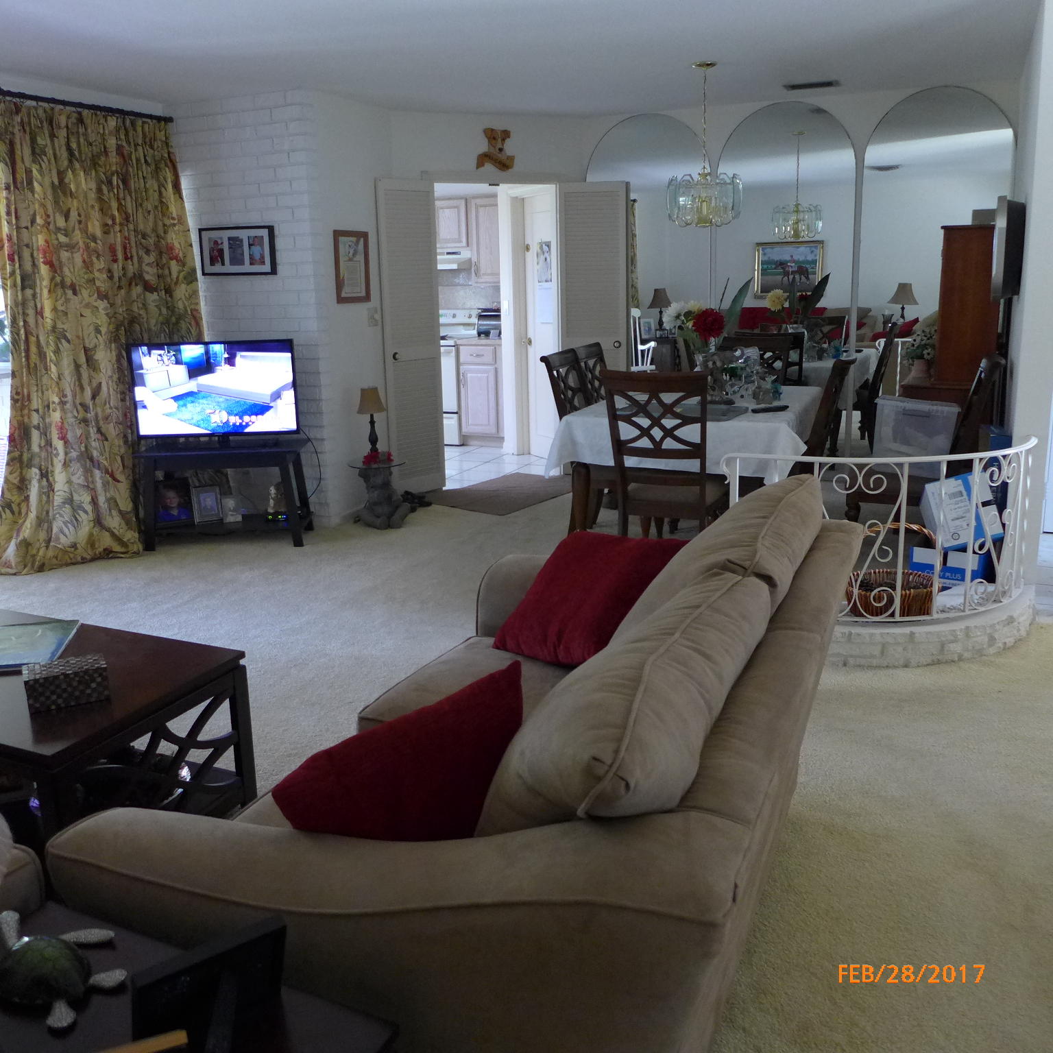 1099 Southwest 12th Avenue Boca Raton, FL 33486 - Photo 5 of 14 a living room with furniture and a flat screen tv