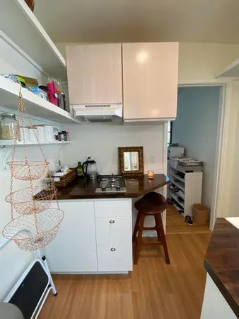 a room with storage and utility