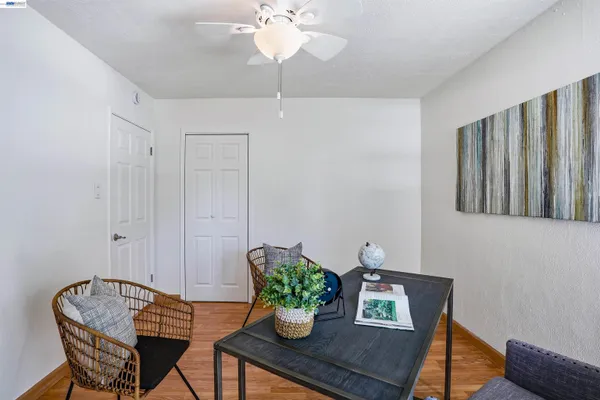 a living room with furniture and window