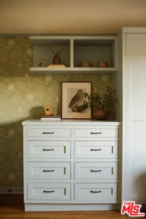 a view of white cabinet