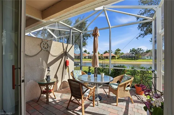 a view of an outdoor space with furniture