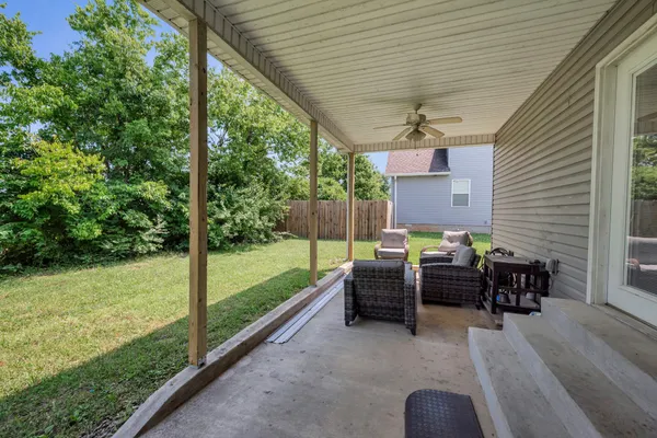 a view of a house with a patio