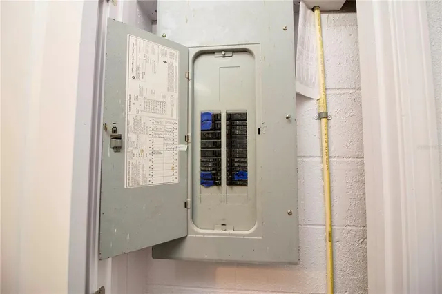 a backyard of a house with plants and palm tree