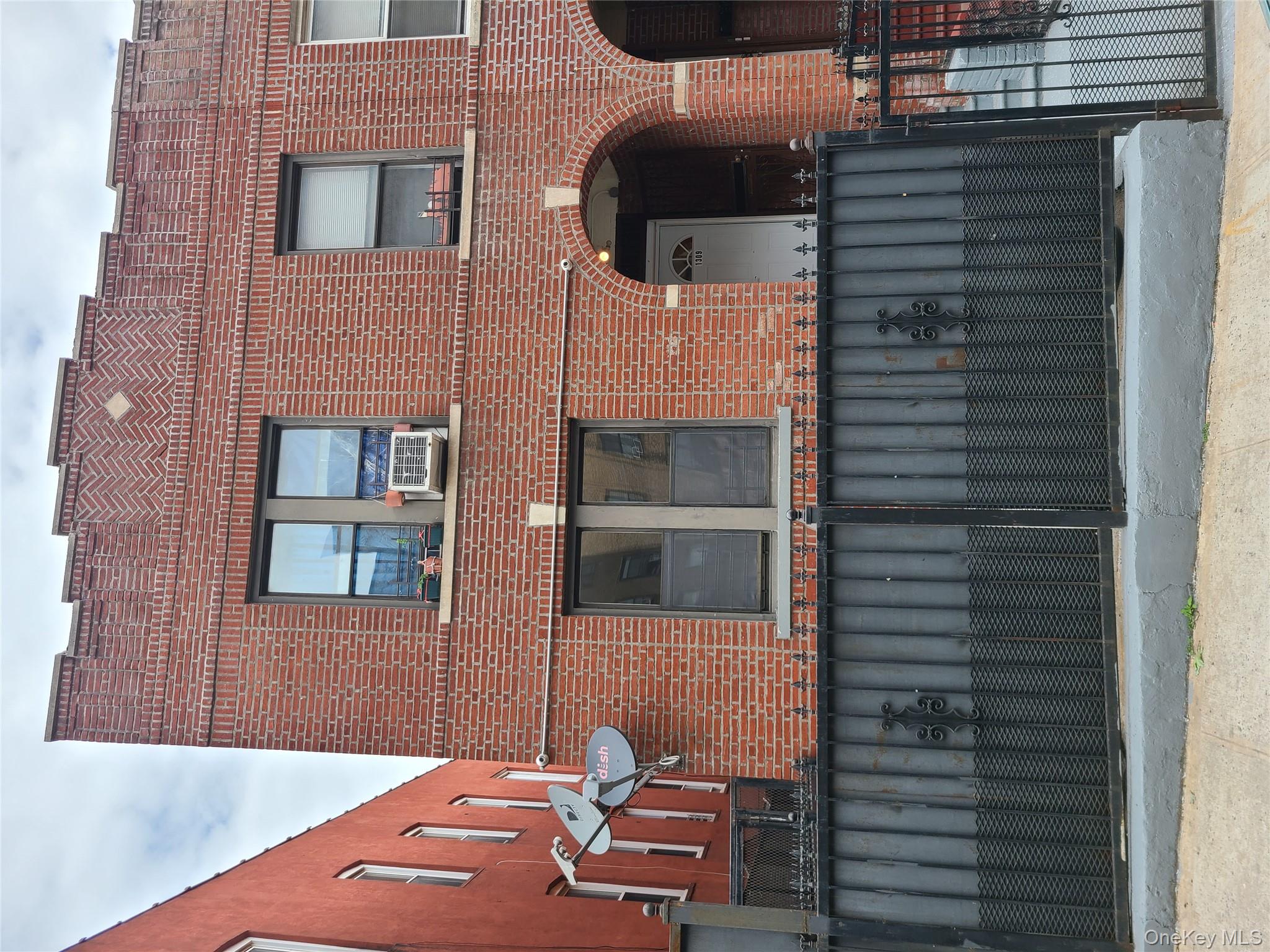 a front view of a building