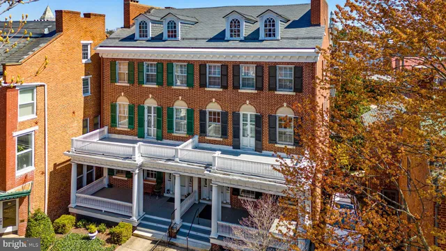 front view of a house with a balcony