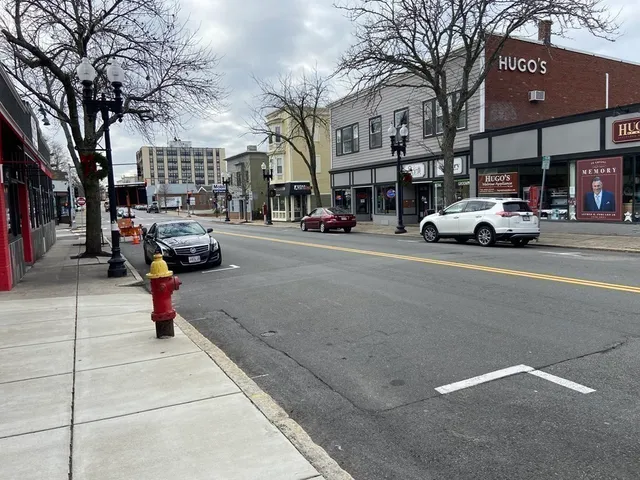 a front view of a house with an outdoor space
