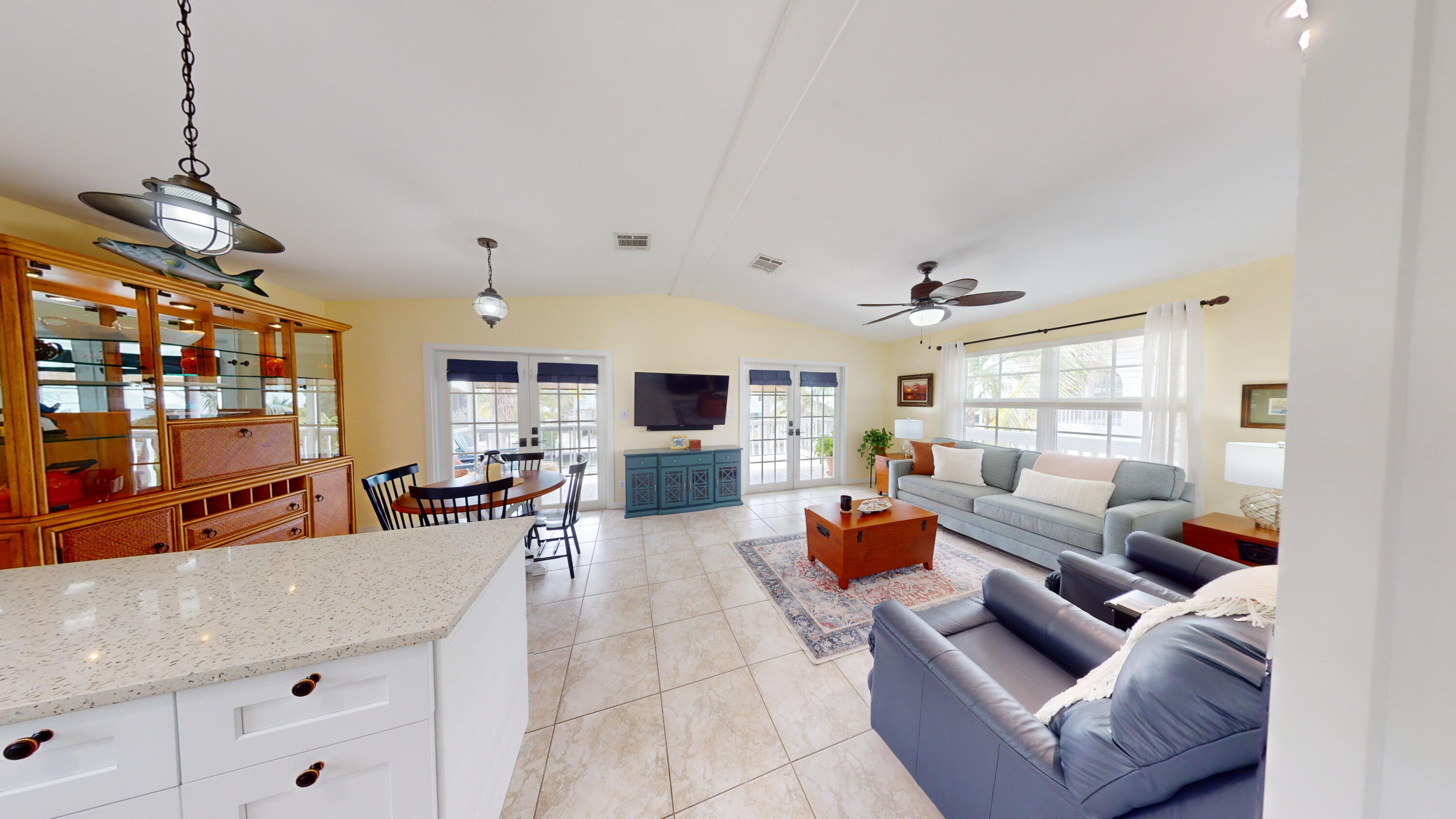 376 Blackbeard Road Summerland Key, FL 33042 - Photo 13 of 37 Living Dining areas to porch