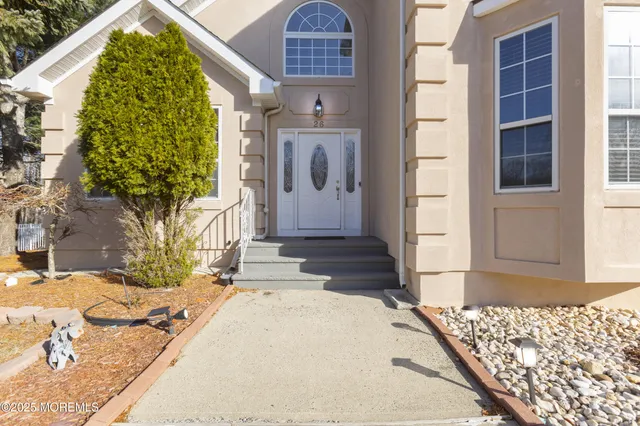 a front view of a house