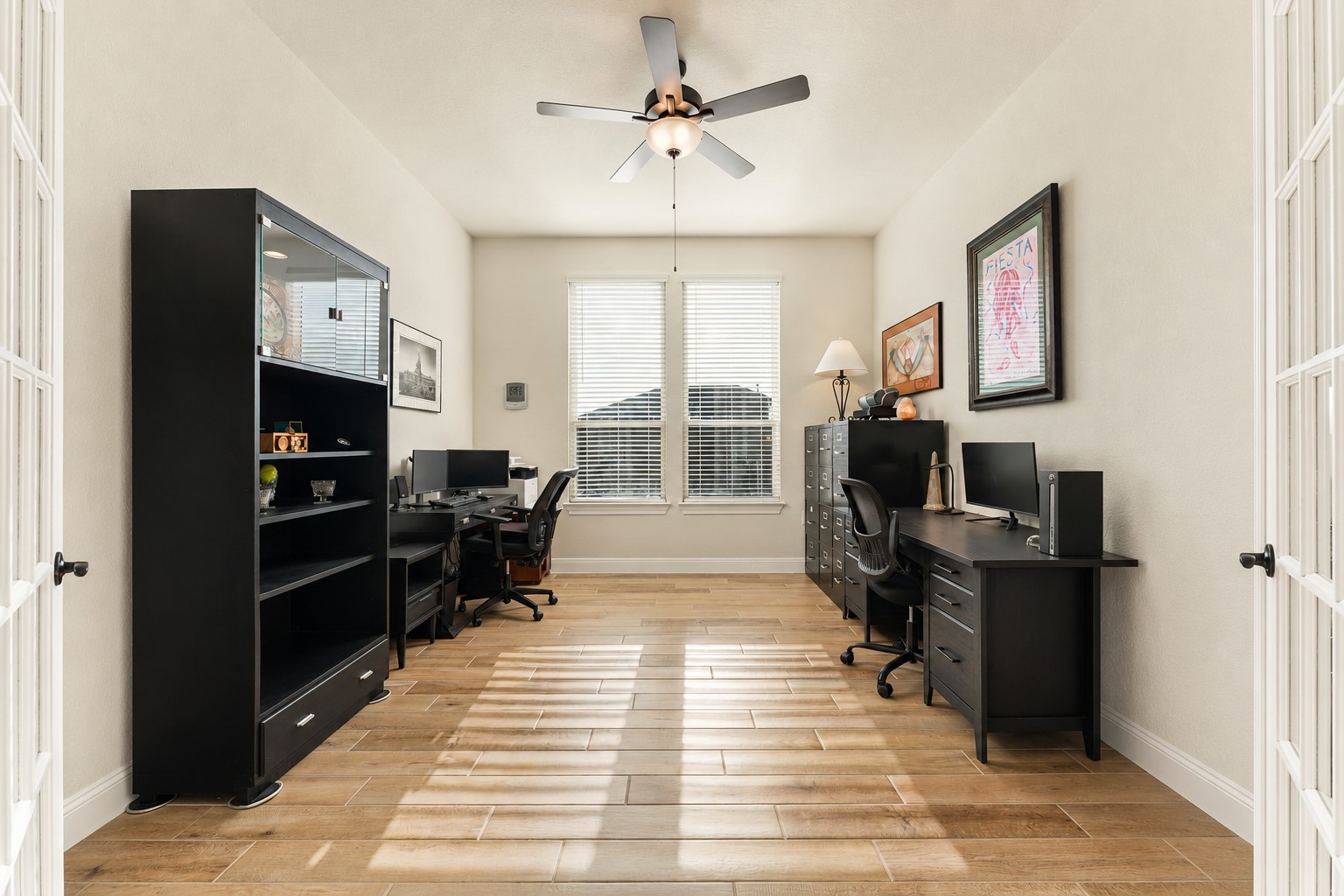 112 Telegraph Lane Georgetown, TX 78633 - Photo 7 of 35 The spacious office has been upgraded with French doors.