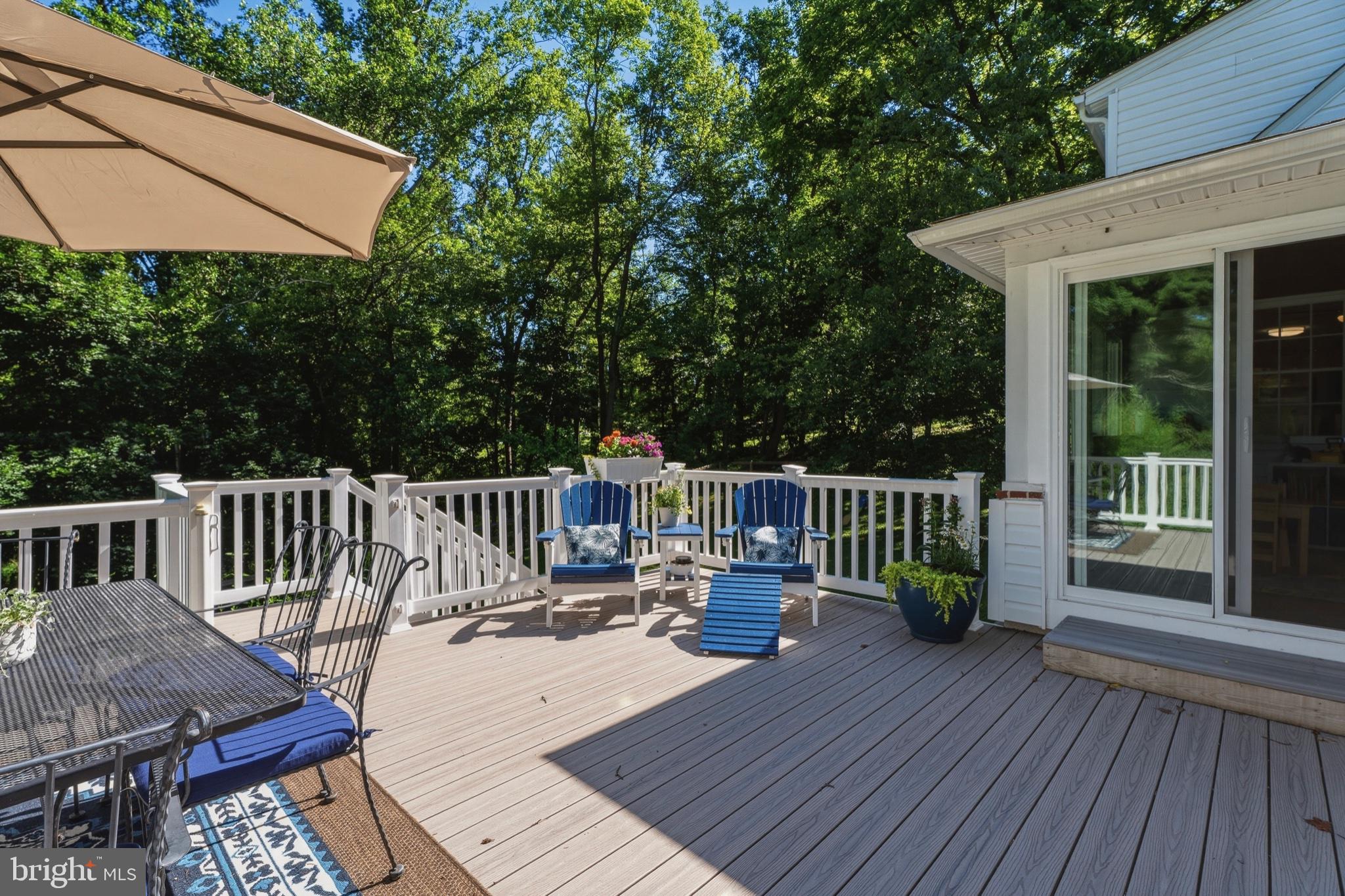 1102 Greenway Road Cockeysville, MD 21030 - Photo 32 of 47 Serene deck retreat in nature's embrace.