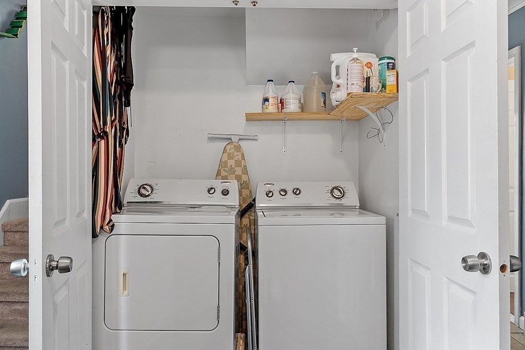 84 Euclid Street Gardner, MA 01440 - Photo 14 of 28 a utility room with dryer and washer