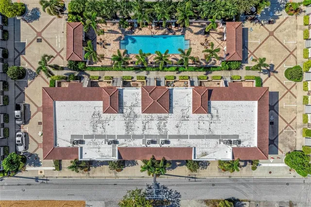 an aerial view of a city