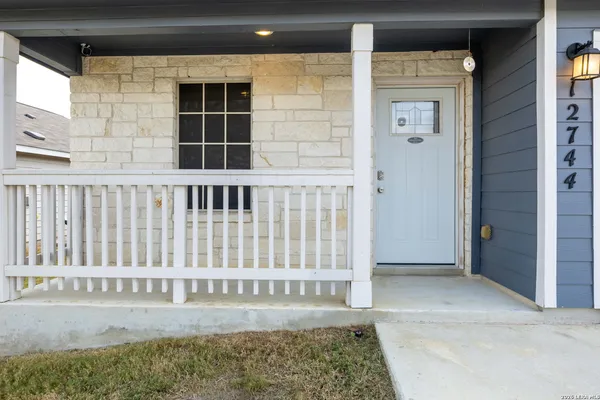 a view of front door