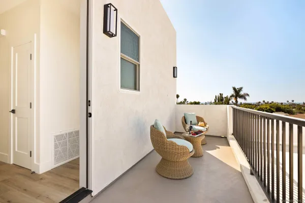 a outdoor space with sitting area