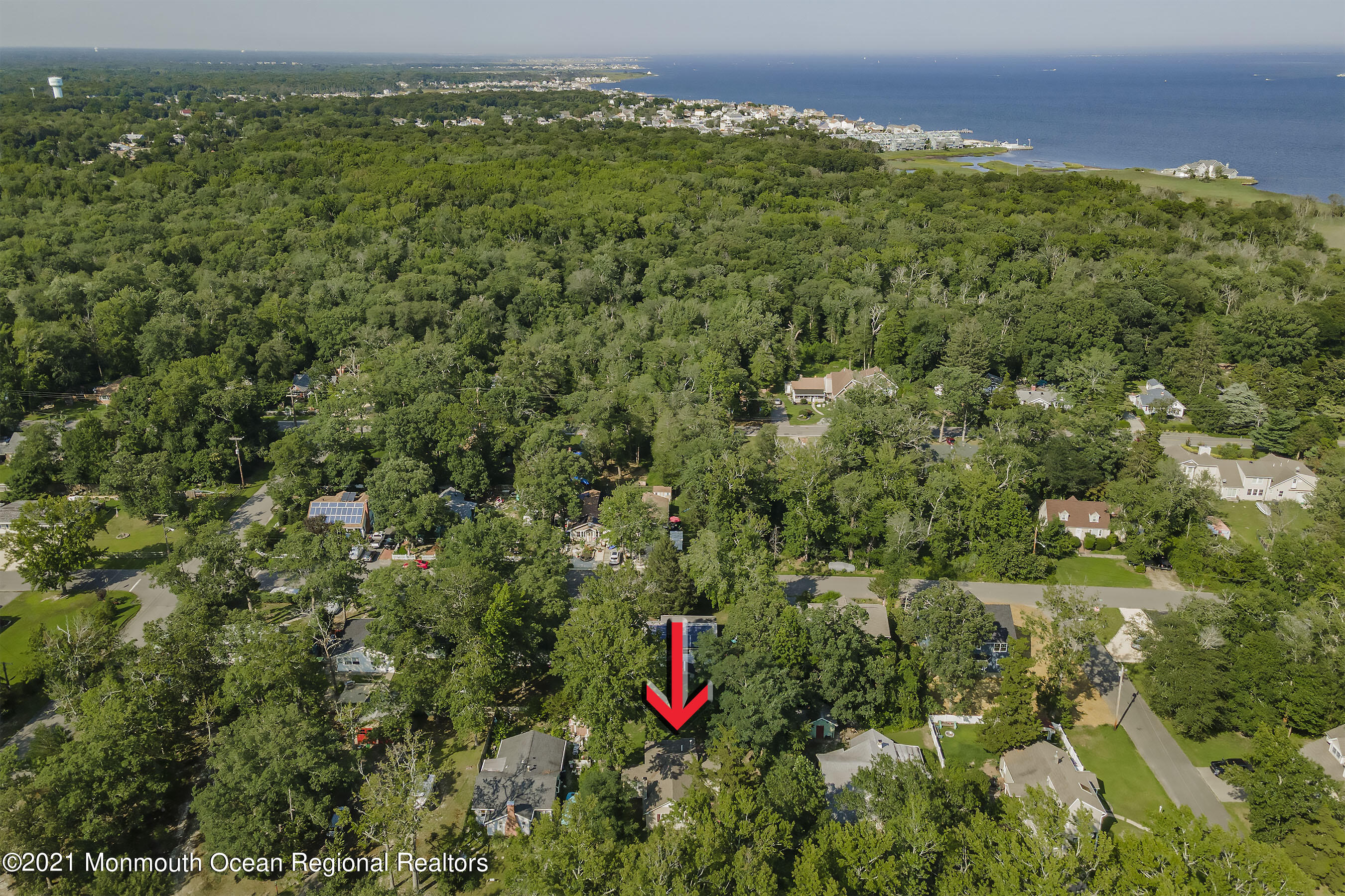 71 Oak Knoll Road Waretown, NJ 08758 - Photo 29 of 31 Aerial 4 arrow