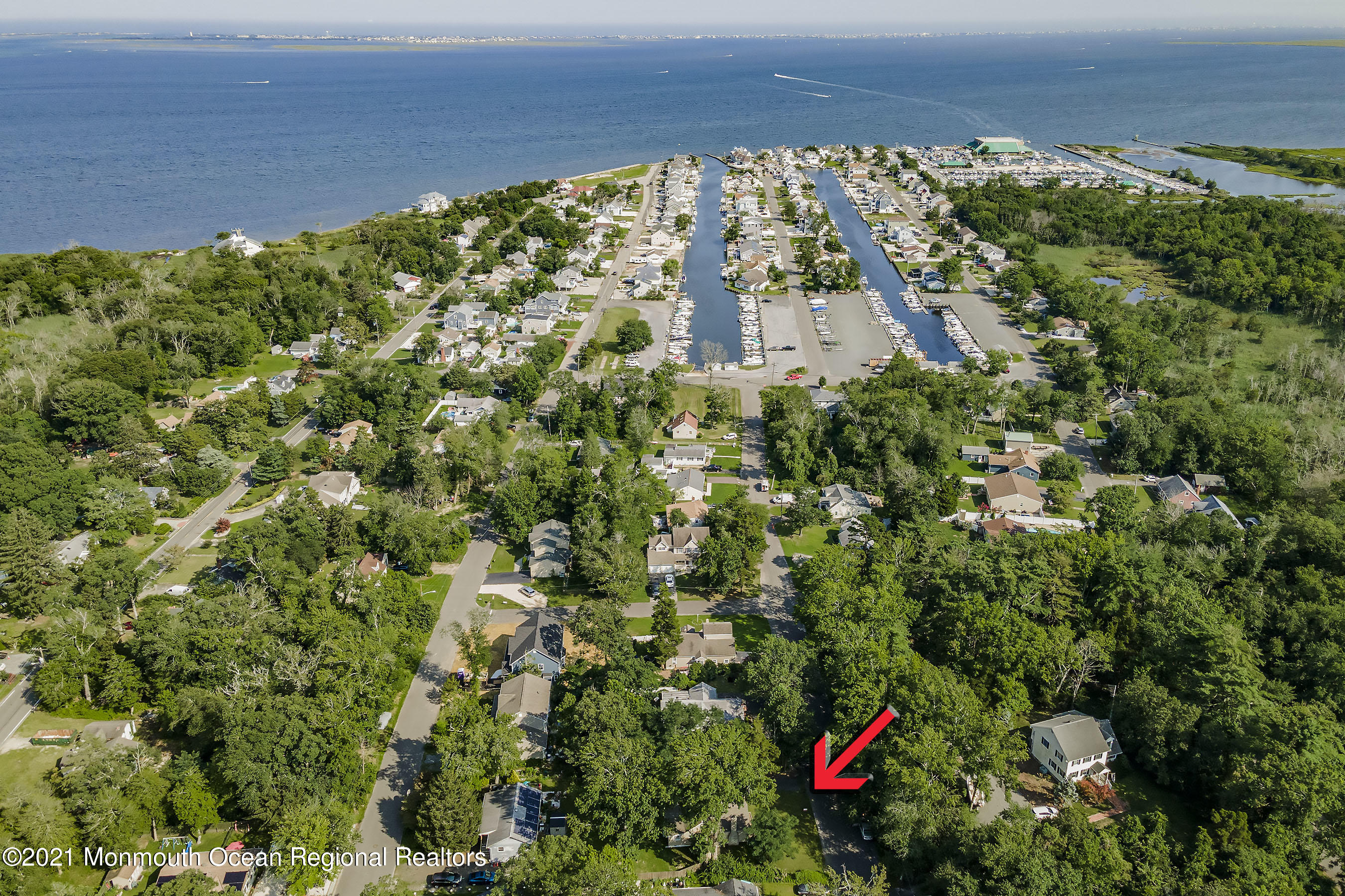71 Oak Knoll Road Waretown, NJ 08758 - Photo 31 of 31 Aerial 7 arrow