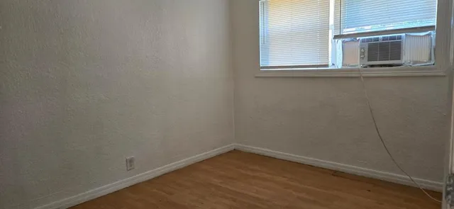 a view of a small space with window