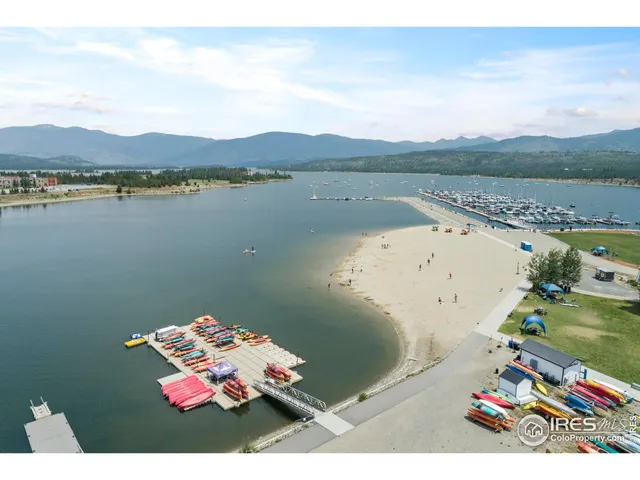 a view of a lake with a mountain