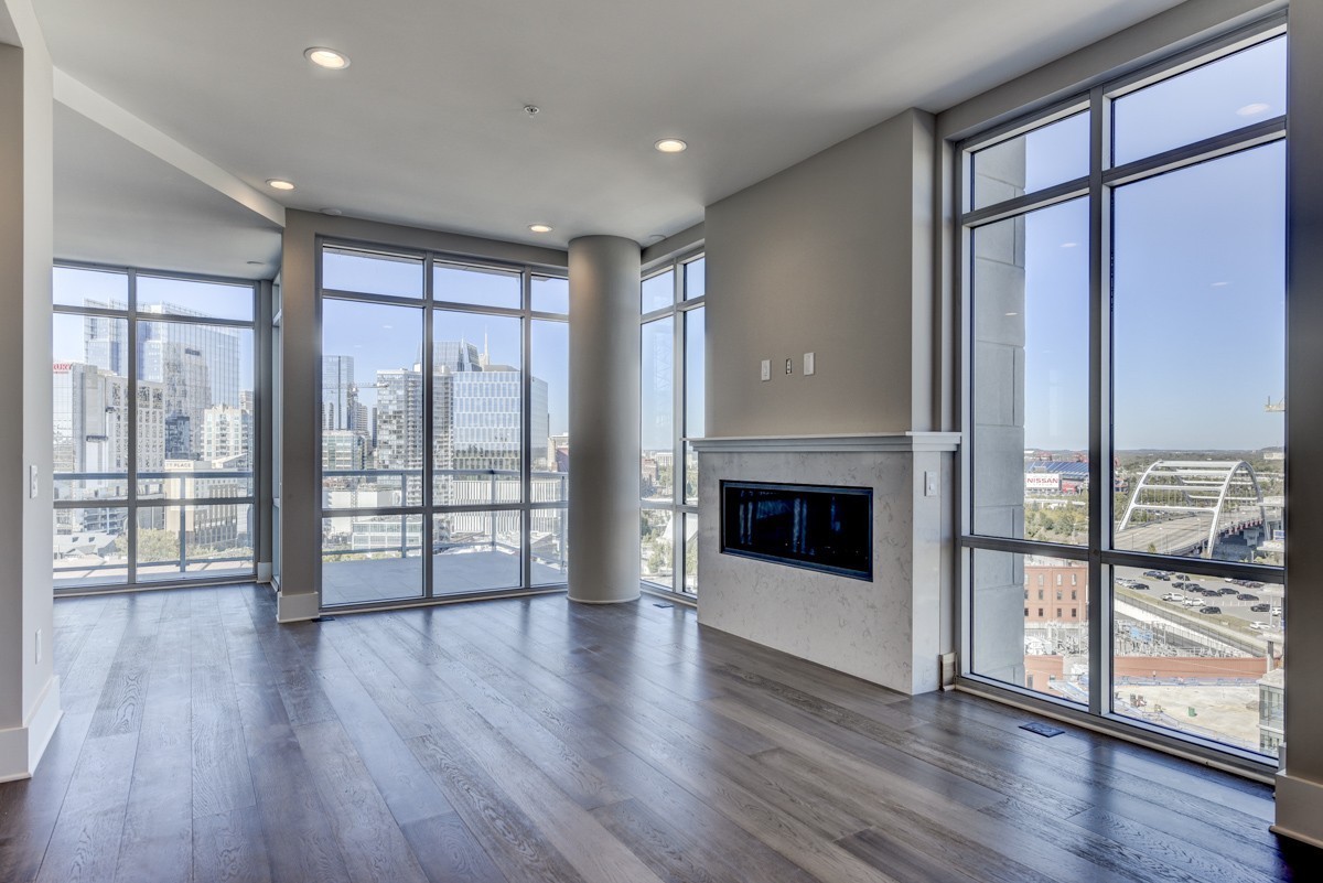 20 Rutledge Street, Unit 601 Nashville, TN 37210 - Photo 15 of 30 a view of a livingroom with wooden floor