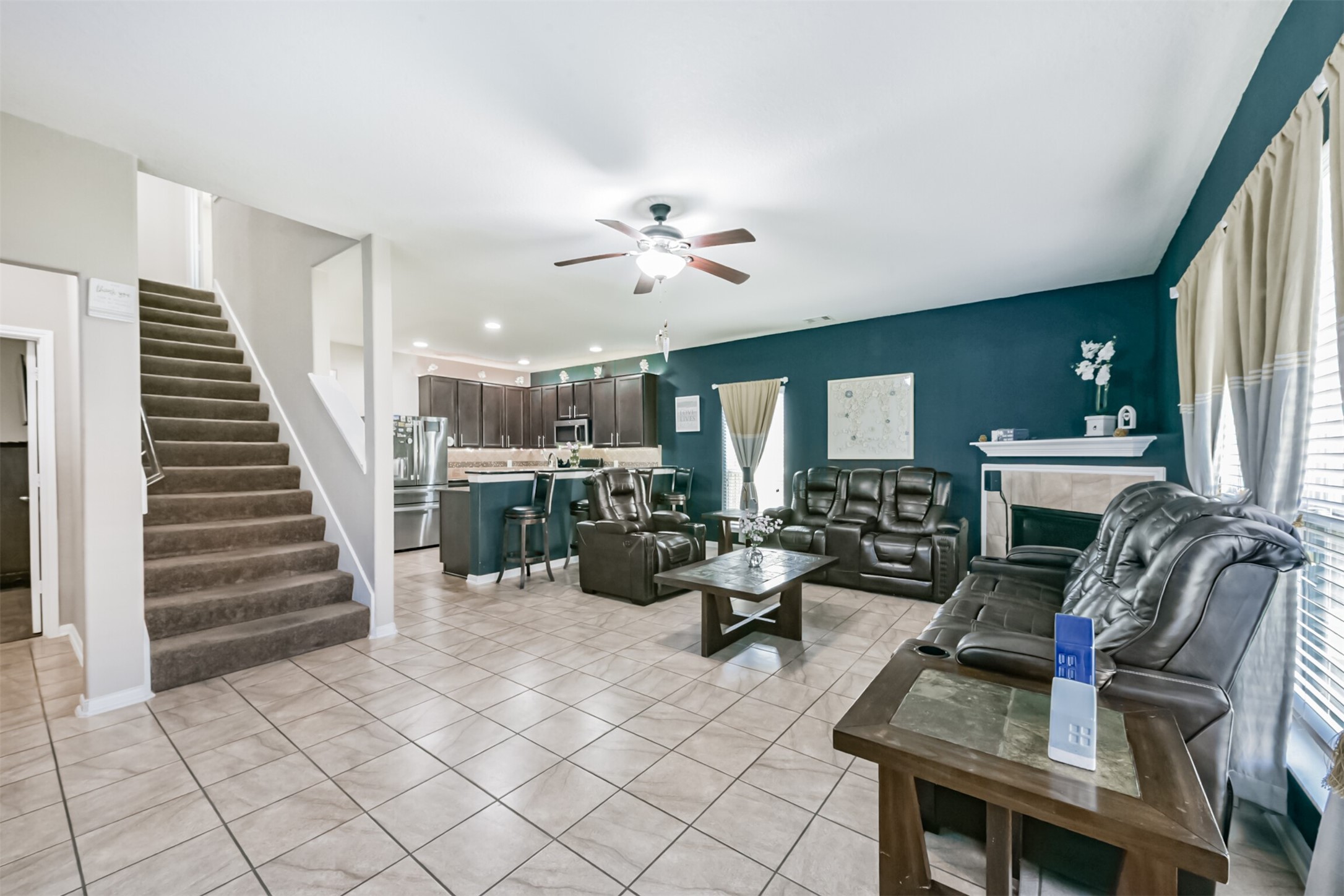 14723 Nickel Plank Road Houston, TX 77049 - Photo 17 of 47 a living room with furniture and wooden floor