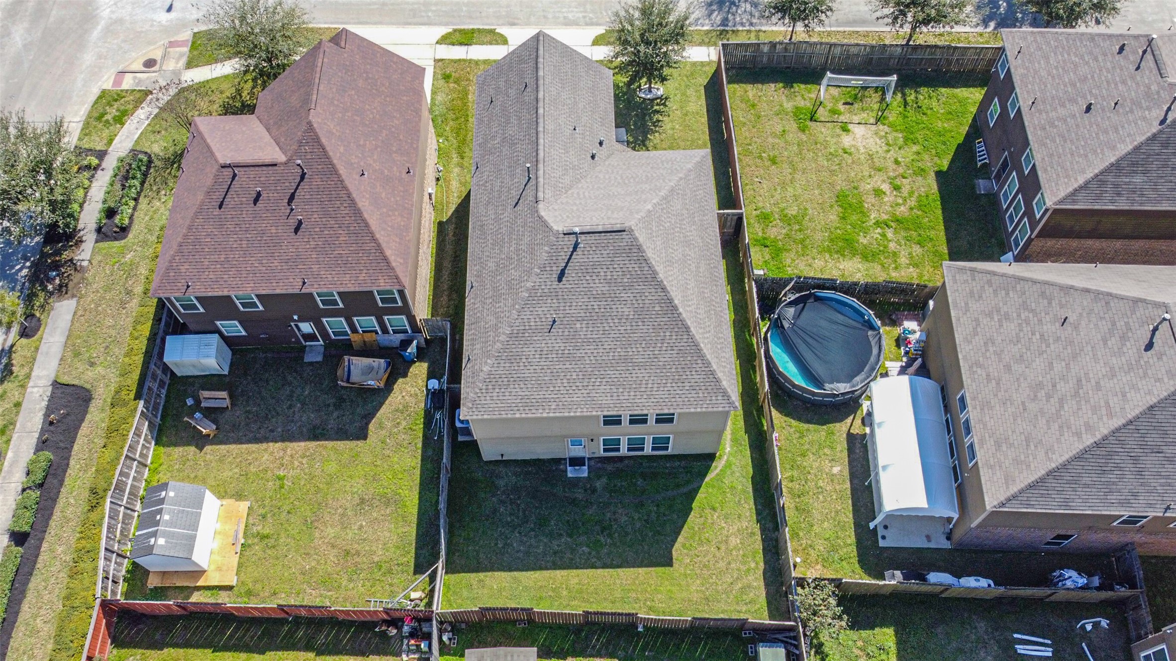 14723 Nickel Plank Road Houston, TX 77049 - Photo 3 of 47 an aerial view of residential house with outdoor space and swimming pool