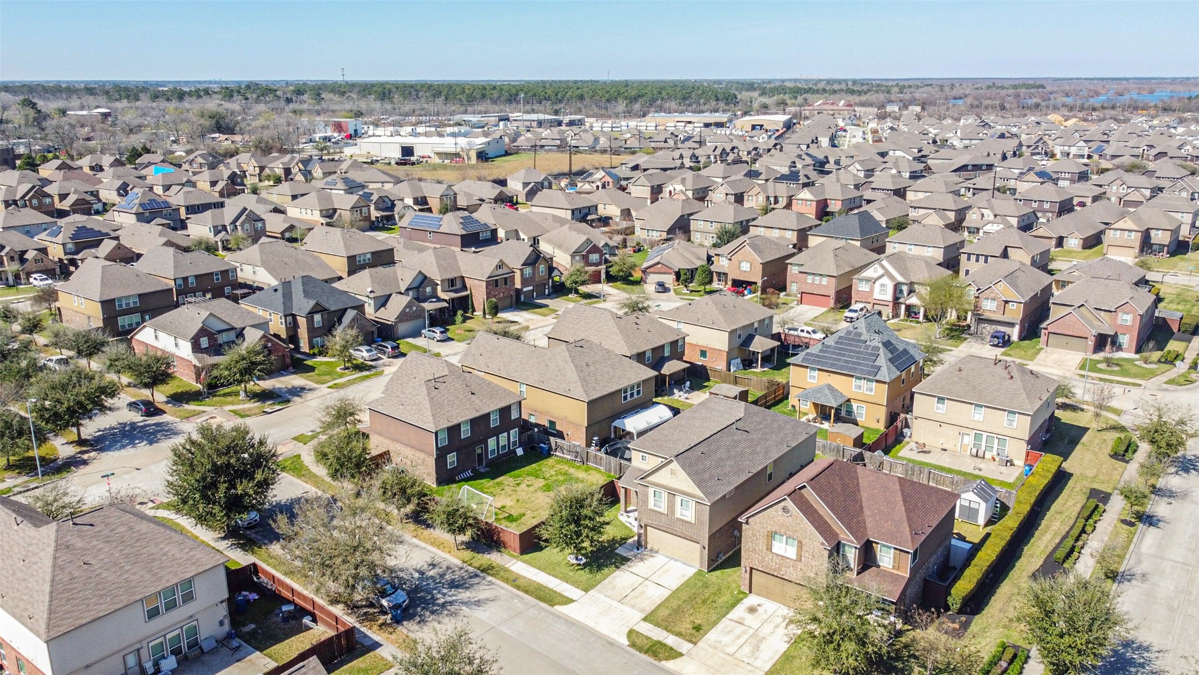 14723 Nickel Plank Road Houston, TX 77049 - Photo 4 of 47 an aerial view of a house with a yard