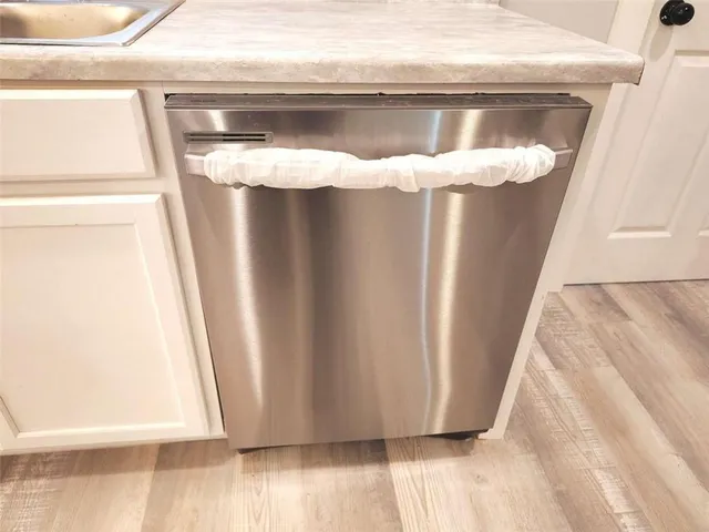 a close view of washer and dryer