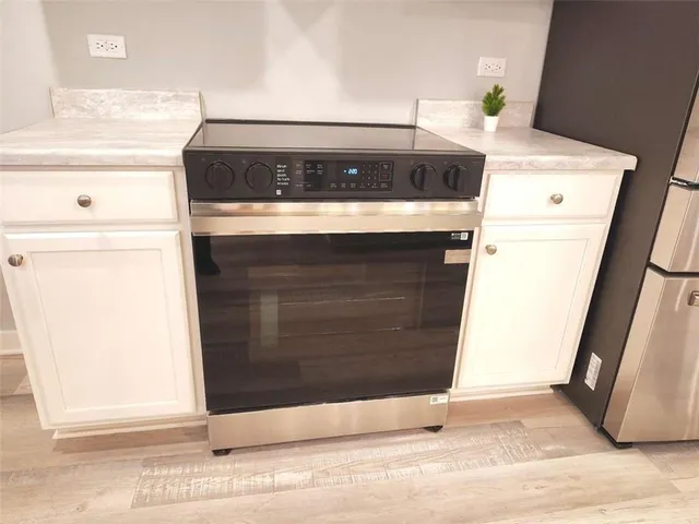 a close view of washer and dryer