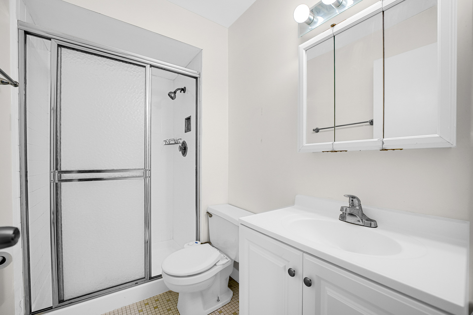 1133 South Finley Road, Unit 310 Lombard, IL 60148 - Photo 17 of 29 a bathroom with a sink a toilet and a shower