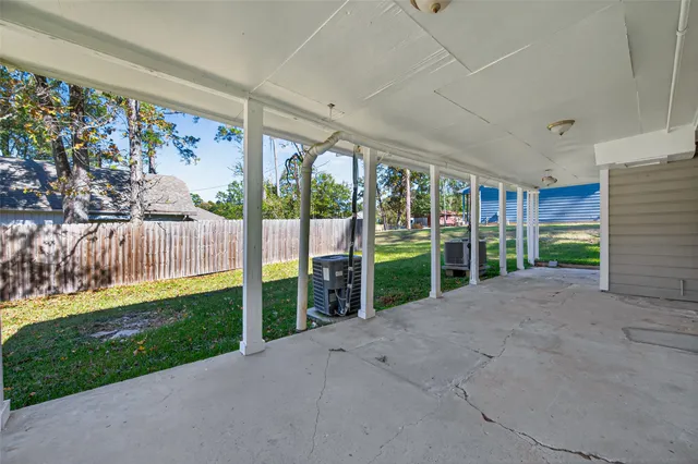 a view of a porch with a yard