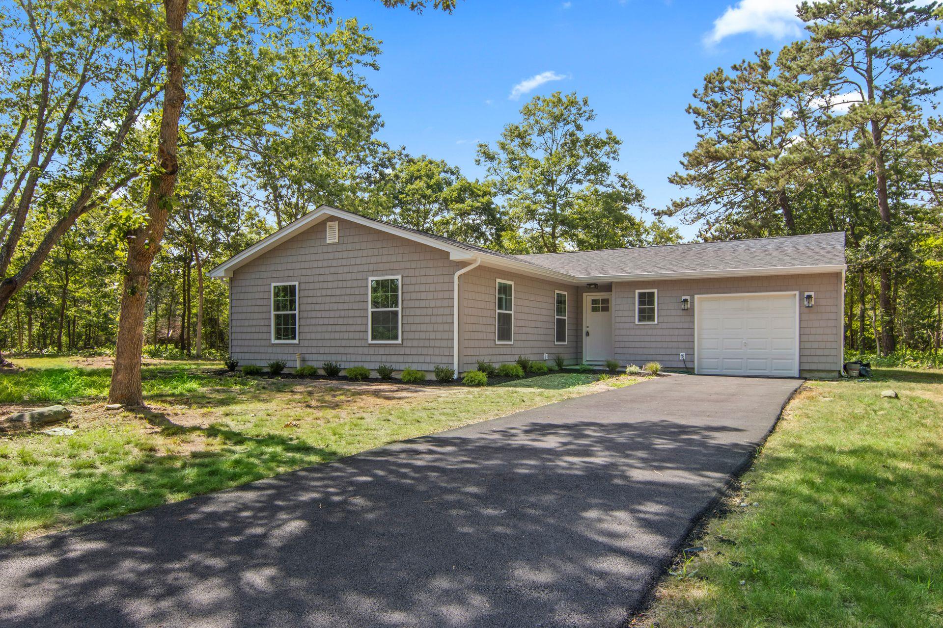 a bathroom with a sink and yard