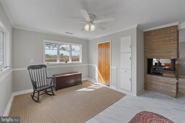 a kitchen with counter top space and cabinets