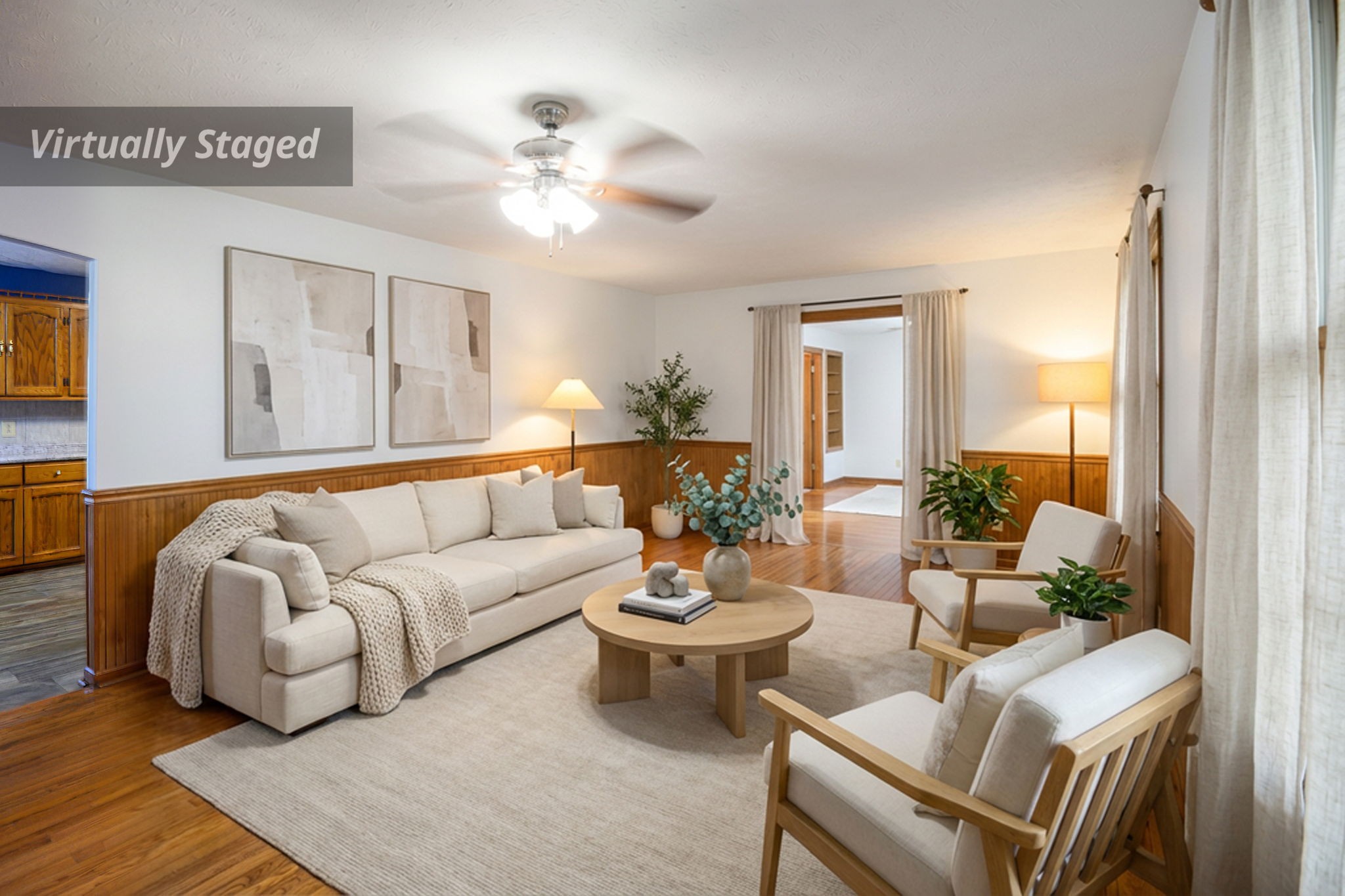 6680 Walker Creek Road Alexandria, TN 37012 - Photo 21 of 76 a living room with furniture and a large mirror next to a window