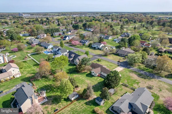 an aerial view of multiple house