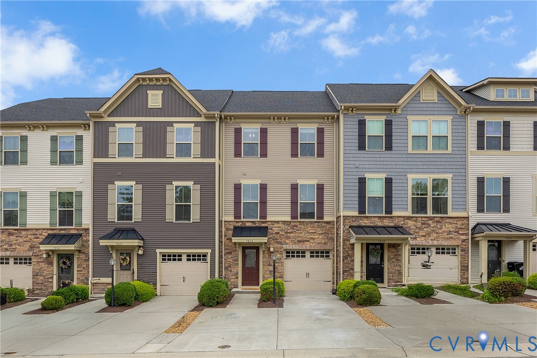 a front view of a building